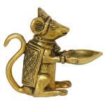 KALARAMBH Rat Diya Brass for Collectible Handicraft Art Product Dimensions LxWxH 2.5 x 1 x 3 INCH