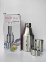 Saluna Green Kivvi Stainless Steel Oil Dispenser Oil Pourer, Oil Pot, Oil Container