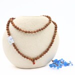 Sharvv 7 mm tested mala Rudraksha Beads Ornament Rosary Japa Mala Beads Necklace Puja | Prayer Beads | Meditation Beads