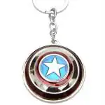 Blue Aura Marvel Multicolor Steel Avengers Legends Captain America Shield Rolling Key Chain