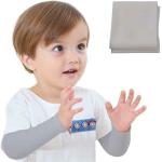 OXILY Kids Arm Protect Sleeves For 3-12 Years Baby Sun Sleeves for Baseball Basketball Costume for Party UV Protection Sleeve Cooling (Grey)
