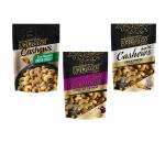 URBANS Butter Onion + Garlic Pepper + Green Chilly Cashew Pack of 3Pcs Flavor Cashew Nuts (80g Each)