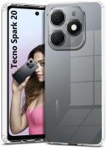 PAEDICON Back Cover for Tecno Spark 20 (Transparent, Silicon, Pack of: 1)