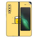 GADGETSWRAP Printed Vinyl Skin Sticker for Samsung Galaxy Fold - Minimal Emoji Cup Of Tea