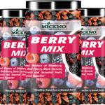 mickno organics 900 gm Berry Mix - Dried Blueberry , Cranberry , Black Currant , Red Cherry and Assorted Fruits Assorted Fruit Blueberry, Cranberries (3 x 300 g)