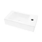 JAQUAR JDR (JAQUAR DESIGNER RANGE) Series Table Top WASH BASIN (White) With Faucet Hole | 460x265x110mm, Rectangle | Ceramic Basin/Sink for Bathroom | Table/Counter Top | JDS-WHT-25801