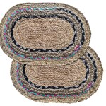 Elegant Weavers Doormat for Home Entrance | Anti-skid Mat | Handmade Jute Mats (30x45 Cm), Assorted