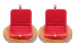 atorakushon Maroon Multipurpose Ring box case jewellery pouch Organizer Toiletry Wardrobe Set of 2