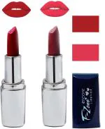 OUR BEAUTY Multicolor Creamy Matte Moisturising Lipstick Ks86 (Set Of 2)