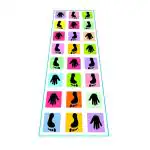Kids Mandi Multicolor Cotton Hopscotch Jumbo Play Mat, 40 X 108 Inch For Kids