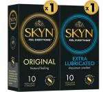 Skyn super soft original condom, +Skyn super soft extra lubricated condom for him and her(with Skynfeel technology) - 20 count pack of 2