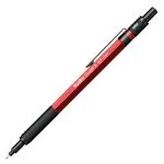 Scrikss Graph-X 0.7mm Mechanical Pencil with 2B Lead, Metallic Red Brass Plated, Interchangeable Mini Eraser, Push Mechanism - 86190