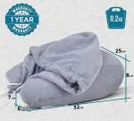 Zexsazone U-Shape Traveling Neck Pillow Multipurpose headrest Rest with Eye mask Grey|NECK REST|NECK PILLOW|TRAVEL PILLOW|HEAD REST|EYE MASK|U-SHAPE PILLOW|SOFT-FABRIC PILLOW