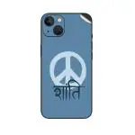 GADGETSWRAP Printed Vinyl Skin Sticker for Apple iPhone 14 - peace-shanti
