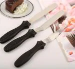 TENEZA Stainless Steel Cake Palette Knife Icing Spatula Set Cake Knife Cream Icing Frosting Spatula Baking Kitchen Pastry Cake Decoration Tools (3 Pcs Set)