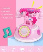 Myhoodwink Smart Old-Style Landline Toys Telephone for Kids Phone Small Phone Toy Musical Toys for Kids Smart Light Birthday Gifts for Boys & Girls