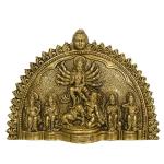 eCraftIndia Embossed Brass Goddess Durga Mata Wall Hanging 9.25 inch x 6.88 inch