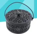 DSH CRAFTING YOUR CURIOSITY Metal Mosquito Coil Box Holder with Handle Fireproof Incense Burner.