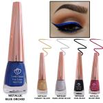 Looks United New Fashion Shimmer Glitter Metallic Eyeliner (Metallic Blue Orchid, Metallic Canary Yellow, Metallic Pearl River Silver, Metallic Coal Black, Metallic Blush Pink)Pack Of 5