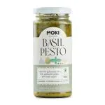 MOKI Basil Pesto, No Refined Sugar, Gluten free , Vegan, Made with Authentic Fresh Basil, Olive Oil, Cashew Nuts, Garlic (1 pack 200 ml)
