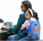 Magic Seat Premium Portable Seat Belt Children Motorcycle Harness - (Blue-Superman)