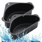Skofri Black Kitchen Sink Strainer Basket (Pack Of 2)