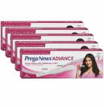 Prega News Advance HCG Home Pregnancy Test Midstream Urine Test Kit 3 Minutes x Pack of 4