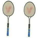 SPORTSHOLIC Medium Size Double Rod Strung Badminton Racquet For Kids Boys Girls 3 To 8 Years