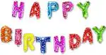 RG Accessories Multicolor Printed Happy Birthday Foil Balloon 1 Set Birthday Theme