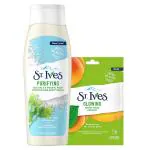 St. Ives Purifying Sea Salt And Pacific Kelp Exfoliating Body Wash, 400 Ml With Glowing Apricot Sheet Mask (Combo Of 2) Radox