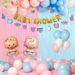 SpecialYou.in Baby Shower Balloon Party Decoration Items Fringe Curtains, Baby Boy and Girl, Baby Shower Banner Foil Balloon with Confetti and Pastel Theme Balloons- 50 Items