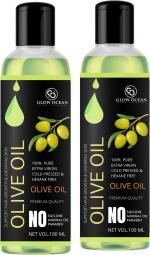 GLOW OCEAN - GLOW EVERYDAY Extra Virgin Olive Oil for Skin Glow, Body Massage & Hair Growth Hair Oil (200 ml)