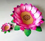 Shree Space Lotus Makhar with Kalash Lotus 3D Paper Makhar Paper Decoration