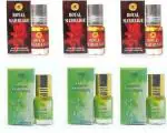 Pik product Jannat ul Firdaus, Saffron, Amber, Jasmin and Chocolate Roll On Perfume Alcohol Free 18 ml (Pack of 6)