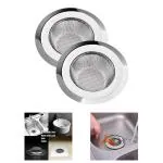 BHOJAL 9.5cm Small Stainless Steel Kitchen Sink Stainer ( Jali,Drainer)-PACK OF 2.
