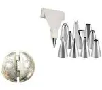 Urban Buy Aluminium Gujiya And Nozzle Set Kitchen Tool Set 14 Pc