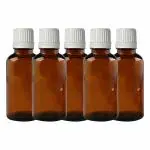 Mkd2 Rise Empty Amber Glass Bottles 50 ml (Set of 6) I Amber Bottles with Leak Proof Euro Dropper White Cap. Ideal to Store Essential Oils, Fragrances, Medicines, DIY Perfumes, Homeopathy & Refillable