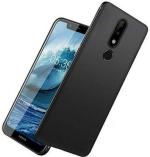 MOZETTE Back Cover for Nokia 7.1 (Black, Dual Protection, Silicon, Pack of 1)