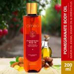 Omeo Pomegranate Body Oil With Almond Oil,Jojoba Oil, Sesame Oil and OA Omega Plus Relaxing, Moisturizing and Glowing 200ml