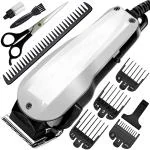 QGS Fully Waterproof Big Powerful Hair Clipper Professional Saving Trimmer Men Corded Beard Moustache Trimmer 7 Length Settings