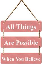 SAF Wall Hanging-All Things,ArePossible,When You Believe (Multicolor)