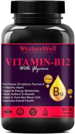 Naturewell B-Complex Vitamins-B12, B1, B2, B3, B6, Biotin, 60 Capsules