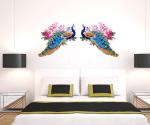 Decor Villa Peacock Wall Sticker & Decal (PVC Vinyl,Size-91 Cm X 40 Cm)