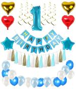 Festiko 1st Birthday Decoration For Boy, 1st Birthday Decorations Items For Kids, First Birthday Decoration For Boy, 1st Birthday Decoration