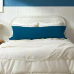 THE WOOD WHITE Soft Microfiber Hug Pillow for Sleeping 18 x 54 inch, Full Body Pillow, Long Pillow for Bed, Pregnancy Pillow for Sleeping, Large Blue Pillow