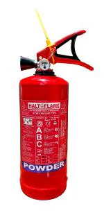 Haltflame ABC Type Fire Extinguisher - 2 Kg Capacity, Multi-Purpose Fire Safety, Portable, Ideal for Home & Office (Pack of 1)