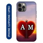 Voleano back cover for Apple Iphone 12,Iphone 12Pro, A, Love, M , letter, A, M alphabet, A, M word, A, M name, cases cover