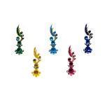 Comet Busters Beautiful Handcrafted Bindis with Multicolor Stones (BIN1932) Pack of 1