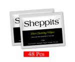 Sheppits Single Pack (48 Pcs) Shoe Cleaner Wipes, Sneakers Cleaner Wipes, Quick Wipes, Removes Dirt & Stain Instantly, Pocket & Travel Friendly