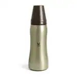 VAYA DRYNK Graphite Vacuum Insulated Stainless Steel Hot and Cold Water Flask with Gulper Lid and 2 Cups 900 ml
